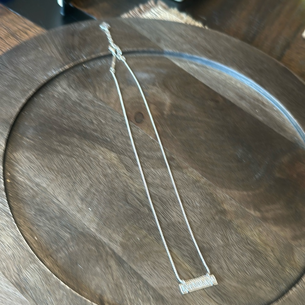 Kendra Scott silver with drusy bar